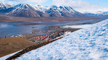 Longyearbyen in Svalbard at summer time