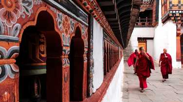 Monks in Paro, Bhutan