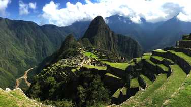 Panoramic view of the Machu Picchu