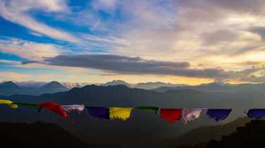 Prayer flags in Chele La Pass, Bhutan