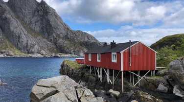 Rorbu, typical house in wood in Norway