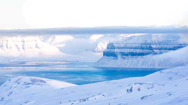 Templefjord in Spitsbergen during Winter