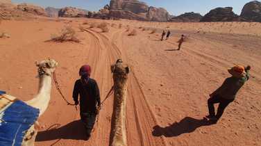Trekking through the desert in Jordan