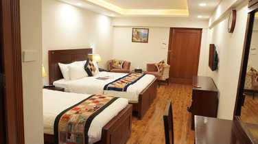 Twin hotel room in Islamabad