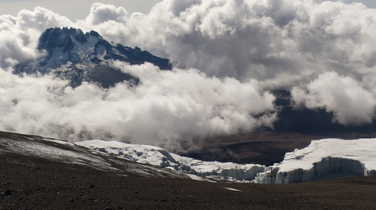 View from the summit of Kilimanjaro