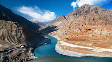 Zanskar and Indus river confluence