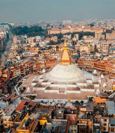 Aerial view of Katmandu