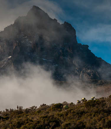 Approaching Mawenzi Tarn on Rongai Route