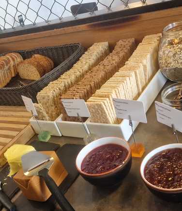 Breakfast at the guesthouse in Longyearbyen