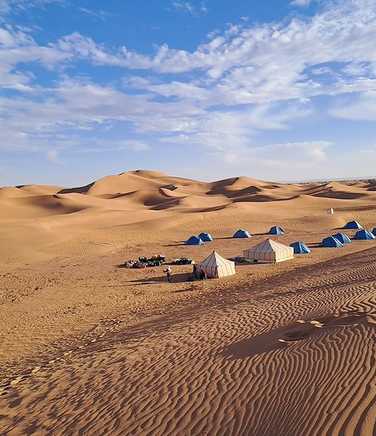 Camping in the Sahara Desert
