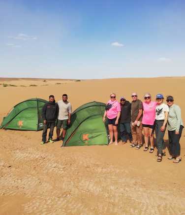 Camping in the Sahara Desert