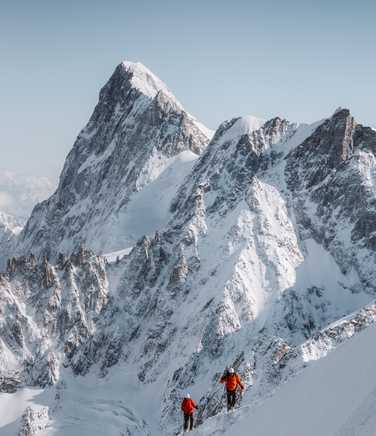 Climbing in Mont Blanc massif