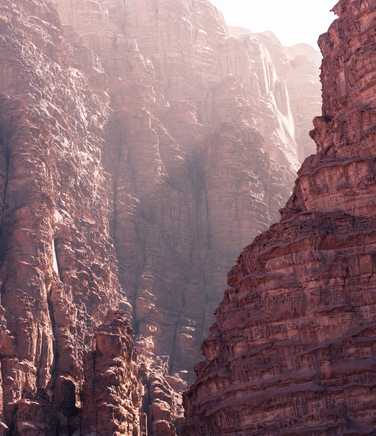 Deep canyon in the desert