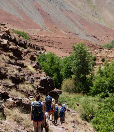 Hikers in the High Atlas region