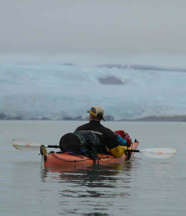 Kayaking to Nordenskiöld Glacier