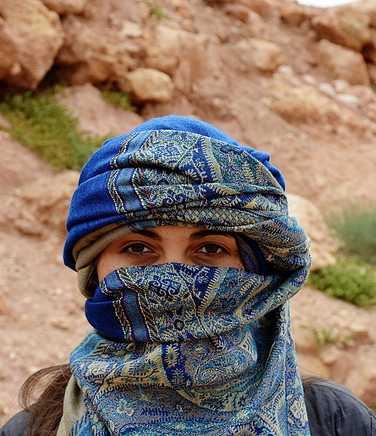 Lady in the desert, Morocco