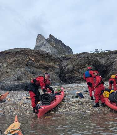 Landing after a day kayaking