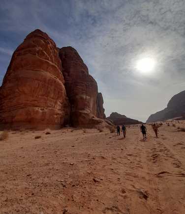 Trekking through the desert in Jordan