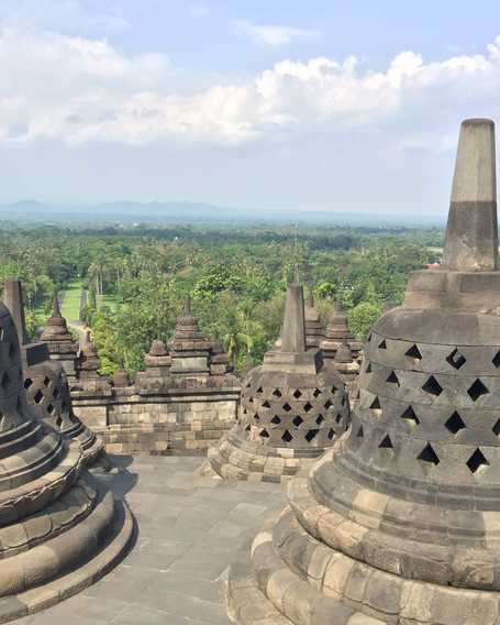 Borobudur temple in Java