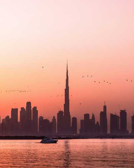 dubai-skyline-at-sunset