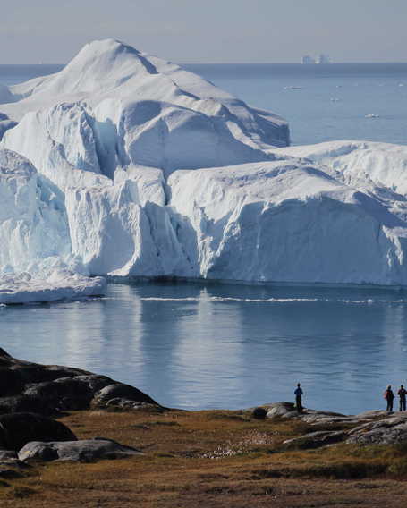 Hikers in the Disko Bay