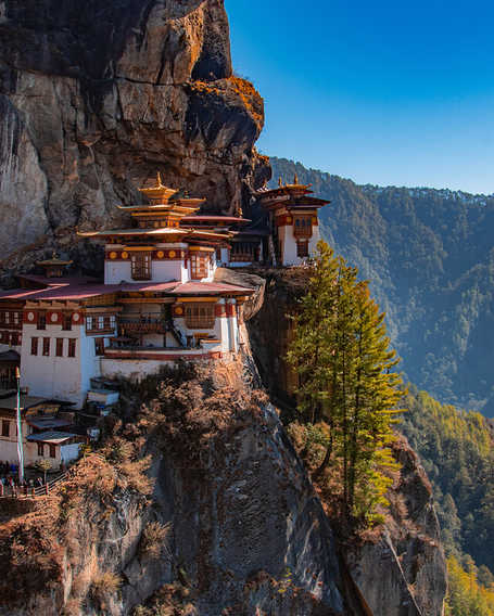 The Tiger's Nest monastery in Bhutan