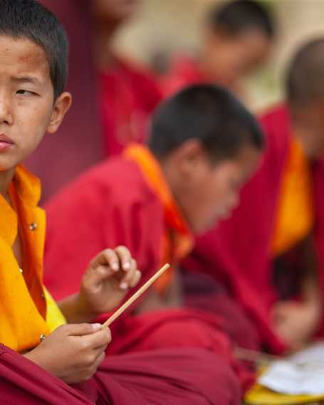 Young buddhist monk in Thimphu, Bhutan