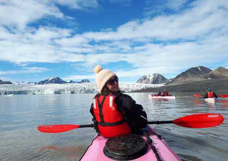 Kayak expedition in the Five Glaciers region, Svalbard