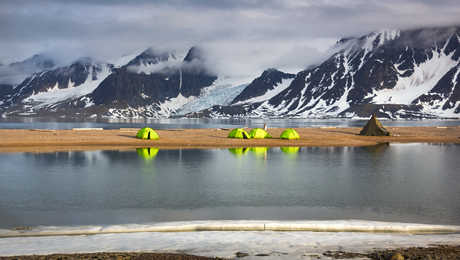 Basecamp in Spitsbergen, Arctic