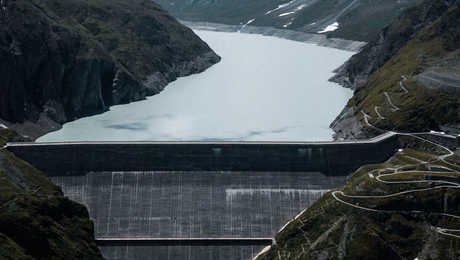 Grand Dixence Dam in the Swiss Alps