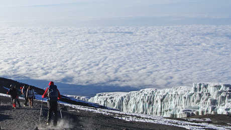 Kilimanjaro descent from summit