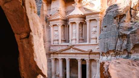 Petra treasury in Jordan