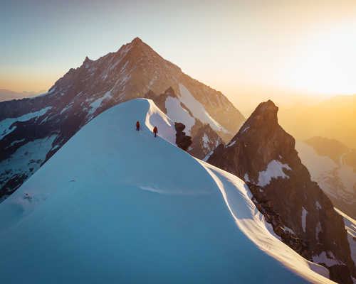 Alpine climbing in the Alps