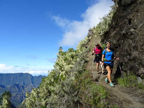 Hikers in la Réunion island
