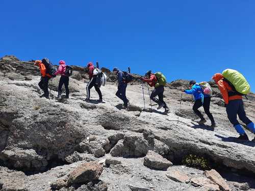 Kandoo Adventures group on the Lemosho Route