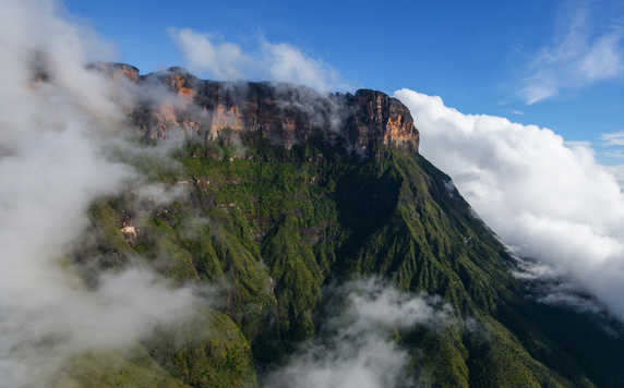 Auyan Tepui in the clouds Guyana