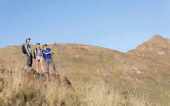 Hikers in the High Atlas region