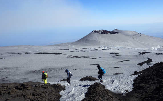 Hiking down the Mt Etna in Sicily