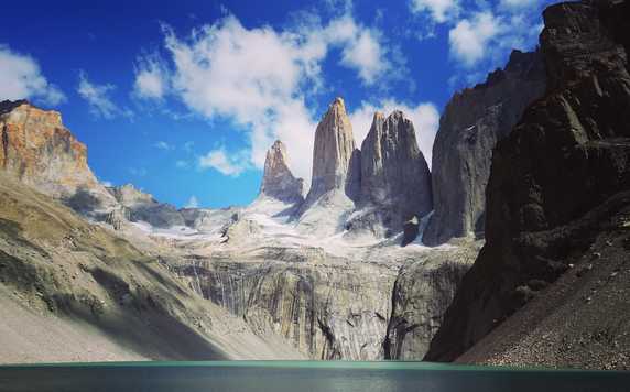 Iconic lanscape of Torres del Paine National Park