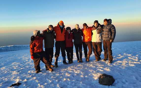 Kandoo Adventures group on the Lemosho Route