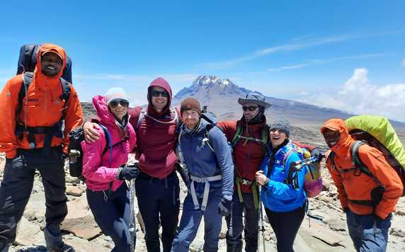Kandoo guides and climbers on Kilimanjaro