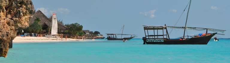 Traditional boats in Zanzibar