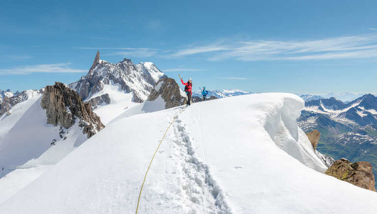 Alpinism in French Alps