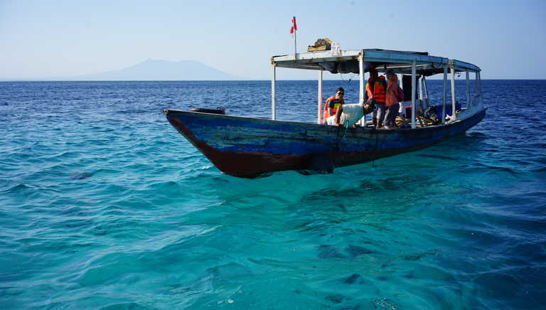 Clear waters of Menjangan Island, Indonesia