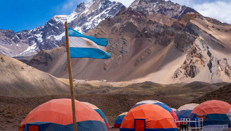Group tents at Confluencia camp