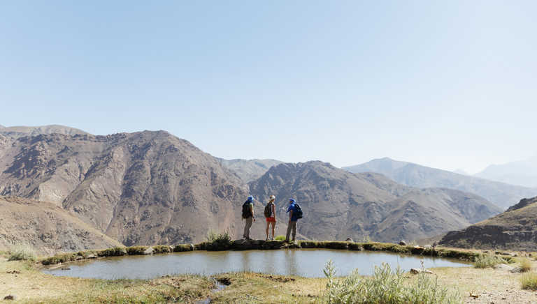 Hikers in the High Atlas region