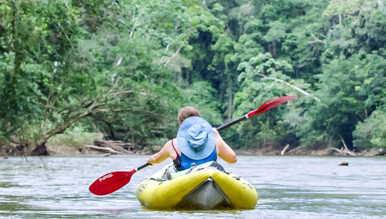 Kayaking on the Shiripuno river