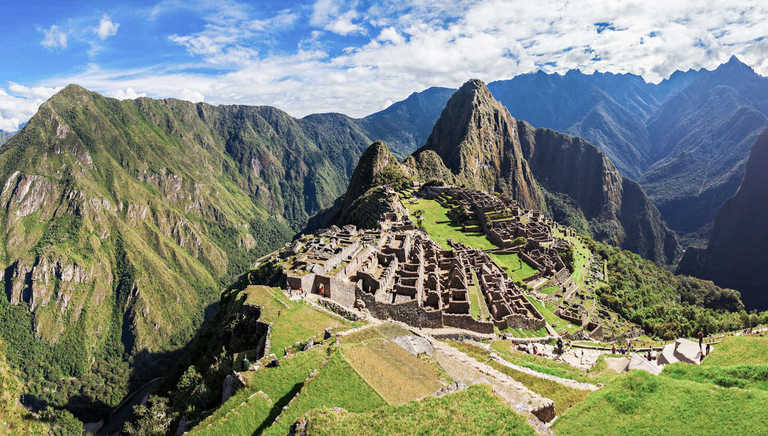 Machu Picchu wide angle image