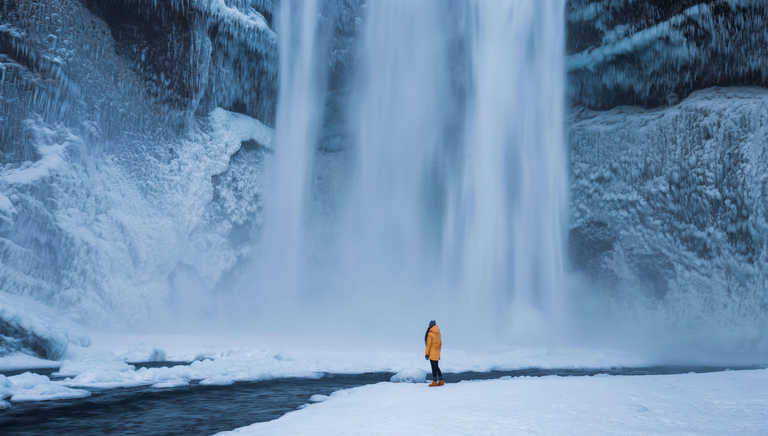 spray-from-a-frozen-skogafoss-waterfall