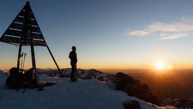 The summit of Mt Toubkal